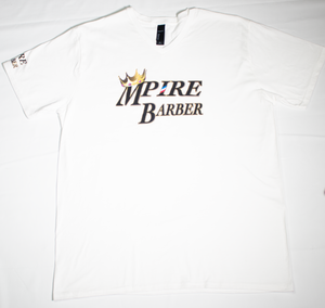 Mpire Barber Short Sleeve  White T- Shirt